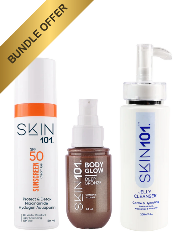 Sunscreen + Body Glow + Cleanser Bundle